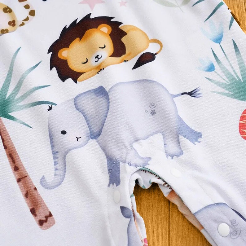 Salopette pour bébé Vêtements pour enfants avec animaux Vêtements unisexes pour enfants Imprimé brillant pour enfants Matériau super doux pour les tout-petits Salopette image 5