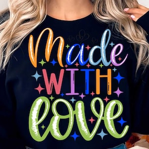 Made With Love Png, Brushstroke Love Png, Handmade Cut File, Crafter Mom Svg, Made with Love Quotes Png, Small business svg, Made with love