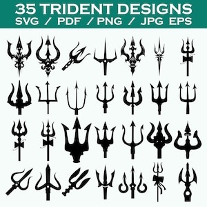 Trident Svg Bundles, Trident T Shirt Svg Art, Trident Mug Clipart, Trident PNG, Trident Cut Files, Spear Svg, Tools Svg, Tridents Designs