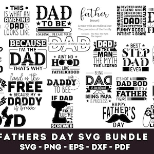 Fathers Day Svg Bundle, Dad svg, Father svg, Papa svg, Best dad ever svg, Grandpa svg, Family svg bundle, Svg Cut Files For Cricut