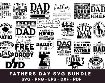 Bundle Svg fête des pères, papa svg, svg père, papa svg, meilleur papa jamais svg, svg grand-père, famille svg, fichiers coupés Svg pour Cricut