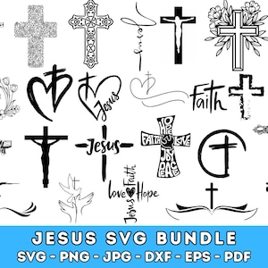 Cross Svg Bundle, CROSS BUNDLE SVG Files, Christian Svg, cross Png, Faith Cross Svg, Distressed Cross Svg, Religious Svg, Cross Clipart