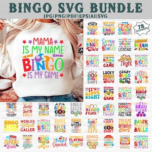 Lots de Bingo svg, svg de boules de bingo, carte de bingo-test svg, svg de Bingo Dauber, bingo à colorier svg, couper fichier pour silhouette, eps, dxf, png, clipart,