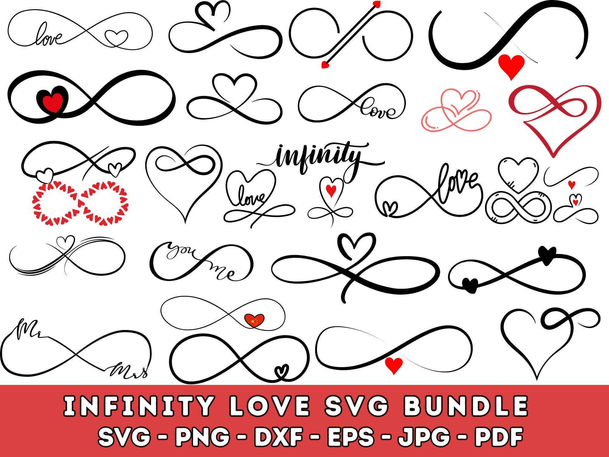 Infinity Svg, Infinity Love Svg Bundle, Forever Infinity Svg, Infinity ...