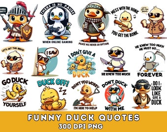 Funny Duck PNG, Funny Meme bundle, Cute Duck, Duck Clipart, Happy Duck, Tshirt Designs,, Cool Duck, Trending Designs, Funny Pngs
