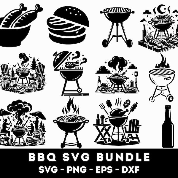 Barbeque SVG Bundle, BBQ Svg Bundle, BBQ Svg, Grilling Svg, Kitchen Svg, Bbq Cut Files , Bbq Clipart, Grilling Clipart, Food Svg