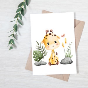 Clipart aquarelle animaux de safari animaux de safari svg animaux de safari png baby shower svg animaux mignons png animaux de safari contour svg image 8