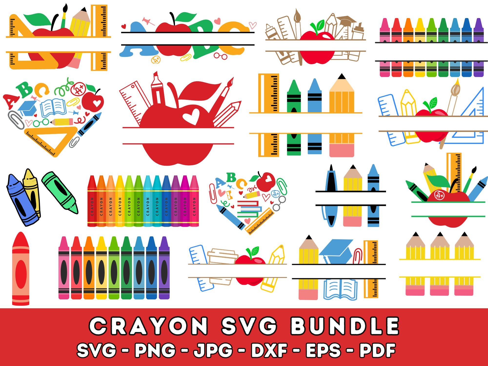 Crayon Split Monogram Svg, Crayon svg, Teacher Svg, Crayon Wrapper Svg ...