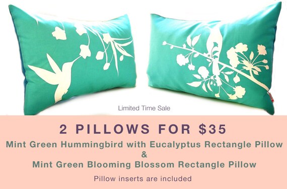 Mint green pillows cheap