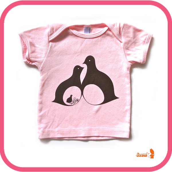 Light Pink Birdies Baby T Shirt