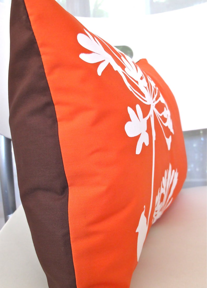 Limited Time SALE Orange Cardinal on Agapanthus Rectangle Pillow