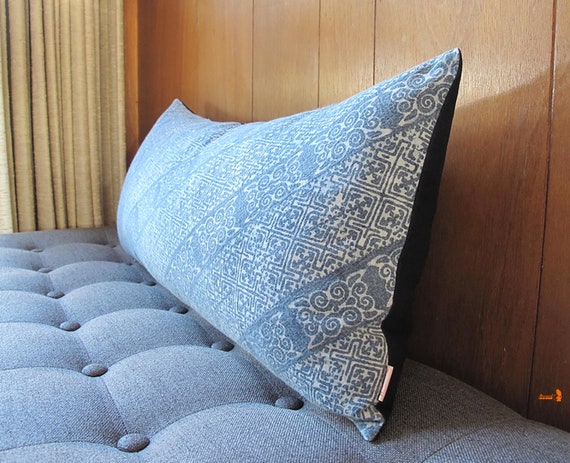 Indigo Batik Long Lumbar pillow