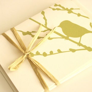 Bird on Cherry Blossom Card -Set of 4