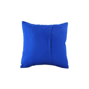 Cobalt Blue Bird on Cherry Blossom Mini 10.5 Inches Square Pillow image 2