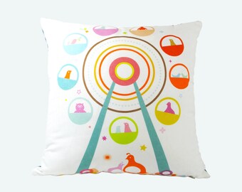 Limited Edition Ferris Wheel Pillow 18 Inches Square Pillow Cover