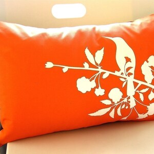 Limited Time Sale Orange Blooming Blossom Rectangle Pillow image 2