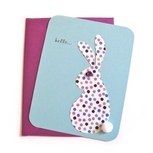 Olá Bunny Collage Notecard