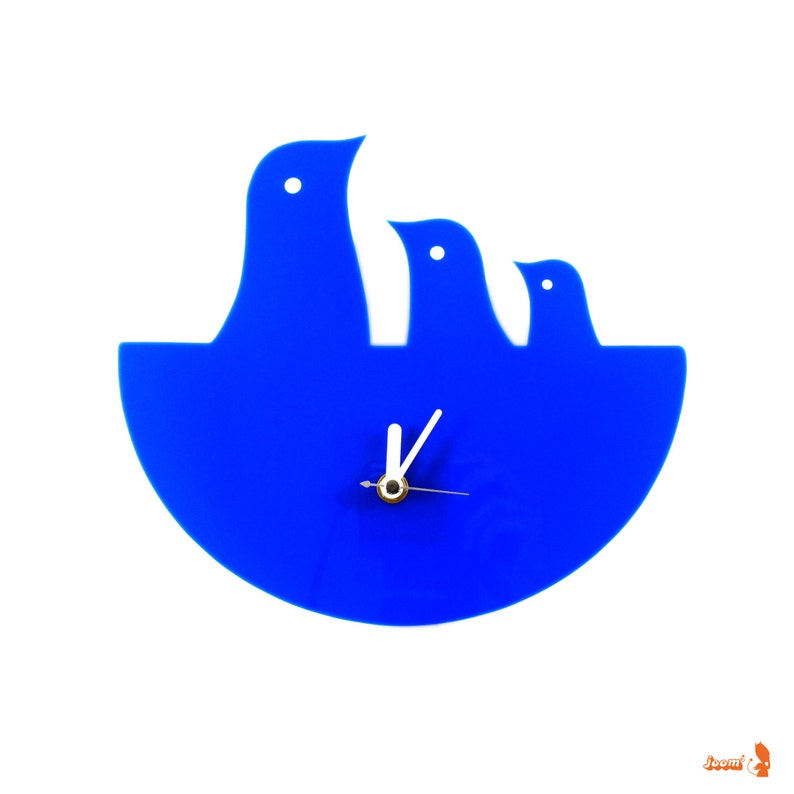 Cobalt Blue Bird Nest Hanging Clock Wall Clock Wall Decor