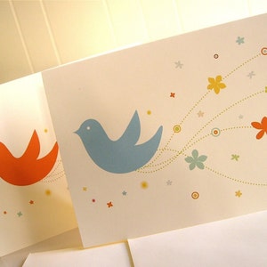 Bride Bird Cards - Set di 4