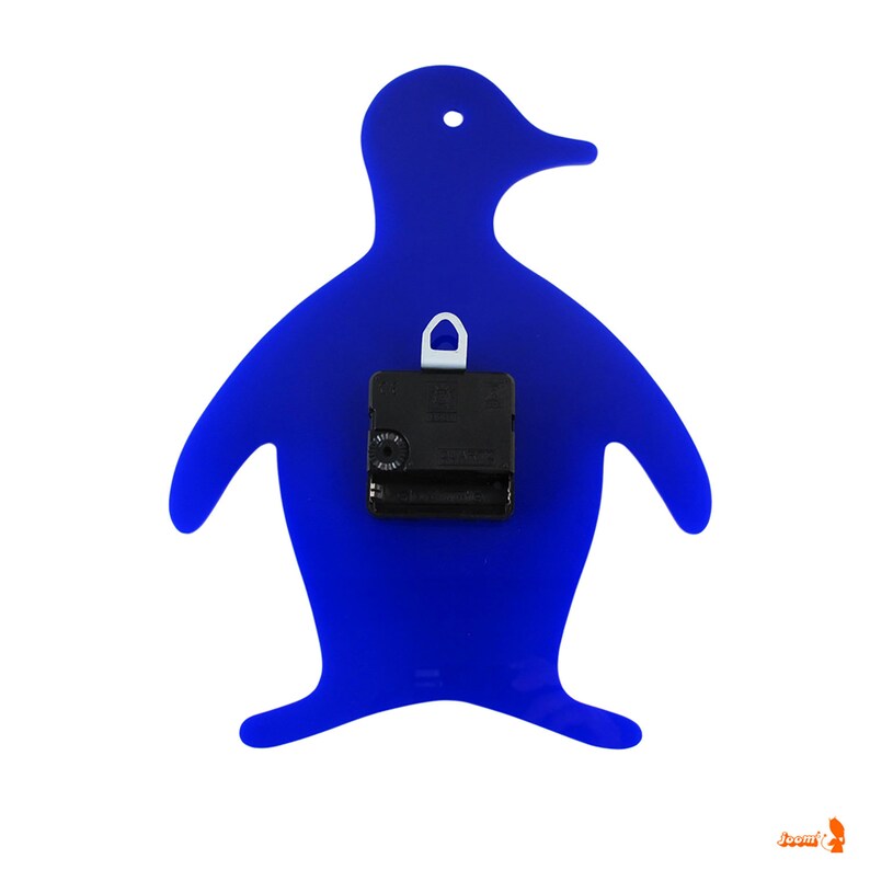 Navy Blue Penguin Wall Hanging Clock