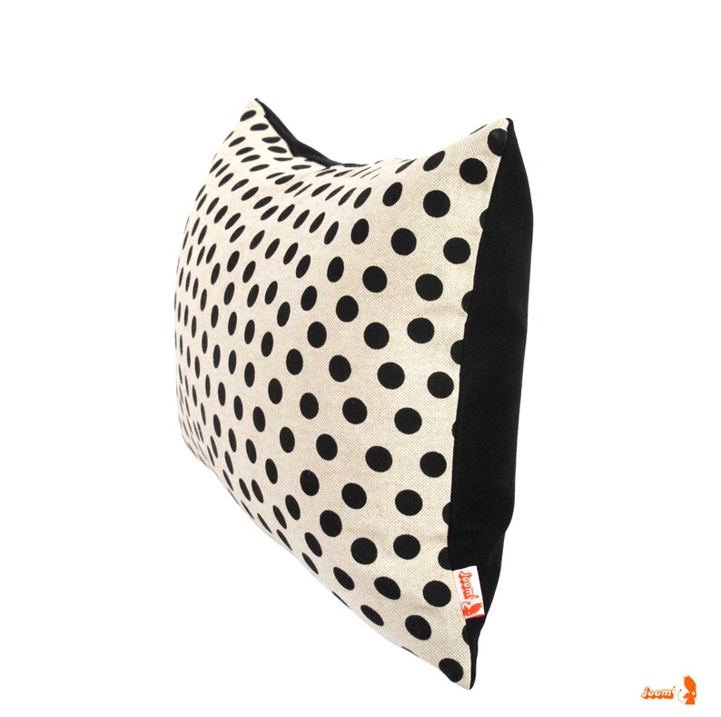 Black Polka Dot Pattern Rectangle Pillow - Etsy