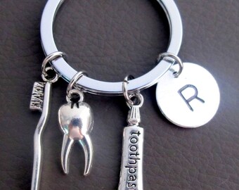 Dental Hygienist Keychain Gifts New Dentist Dental Graduation Gifts Dental Jewelry DH Student Dental Assistant Gift