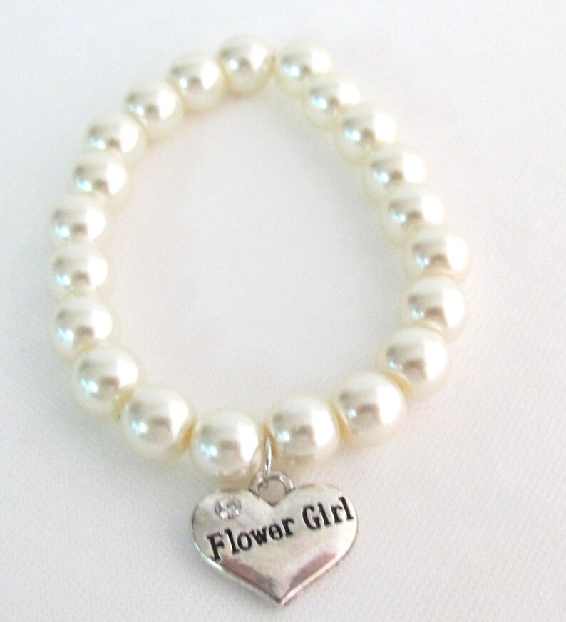 Flower Girl Bracelet Wedding Jewelry Bracelet With Stud Etsy