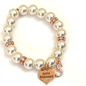 Junior Bridesmaid Rose Gold Bracelet,Junior Bridesmaid Gift,Will you be my Junior Bridesmaid, Bridesmaid, Wedding Jewelry