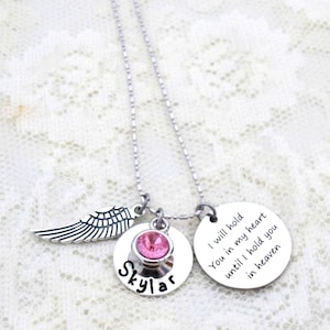 Regalo conmemorativo, pérdida de un ser querido, regalo de condolencias, regalo de simpatía para ella, regalo de duelo, regalo de recuerdo, collar conmemorativo, regalo funerario