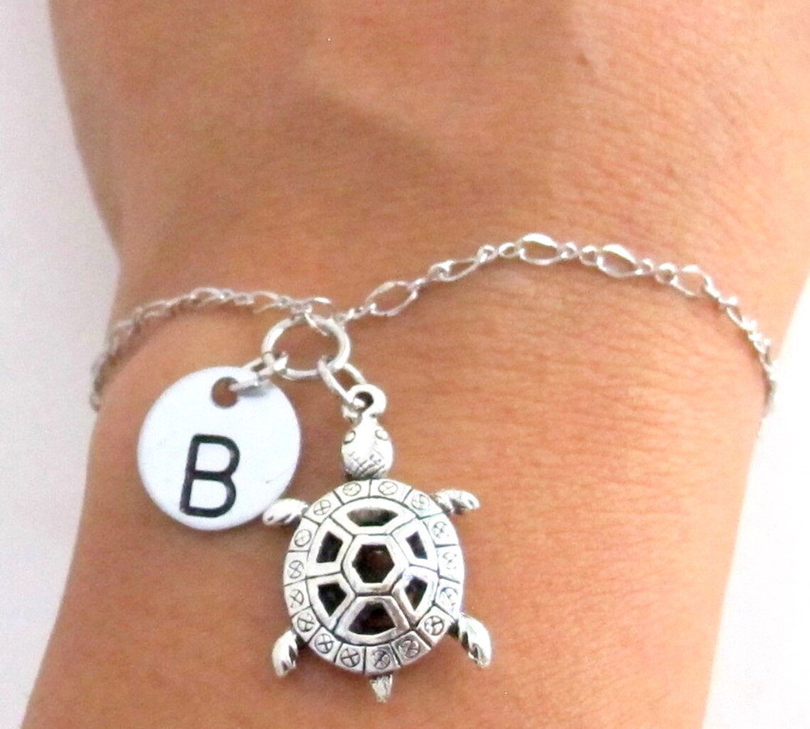Turtle Bracelet Sea Turtle Jewelry Turtle Charm Bracelet Etsy