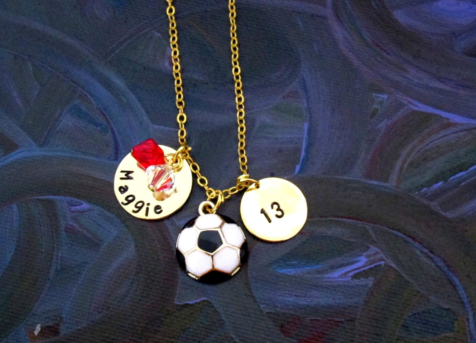 Personalized Soccer Necklace Custom Soccer Jewelry With Your Etsy