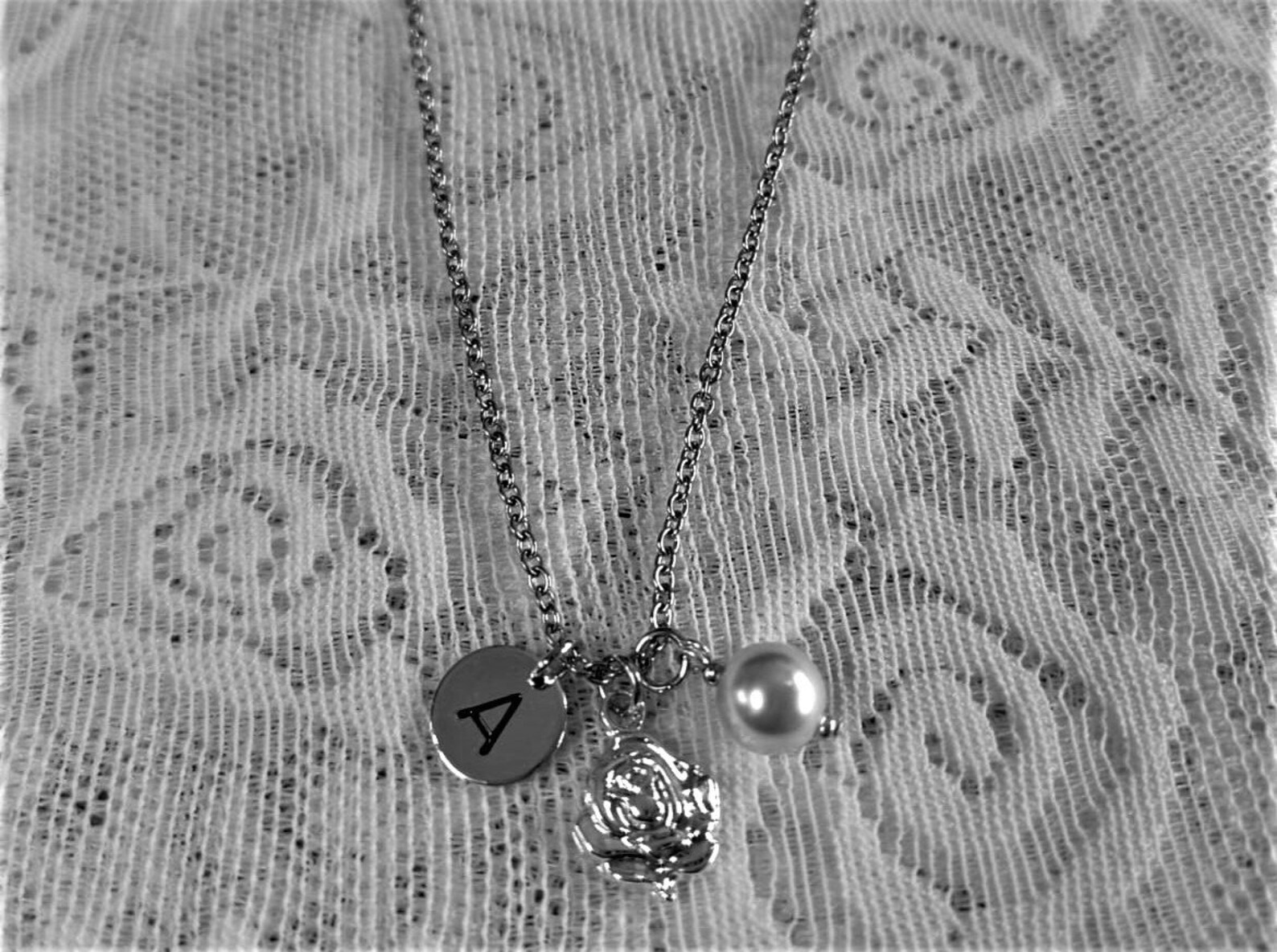 Rose Gold Flower Girl Necklace Personalized Flower Girl Gift Etsy