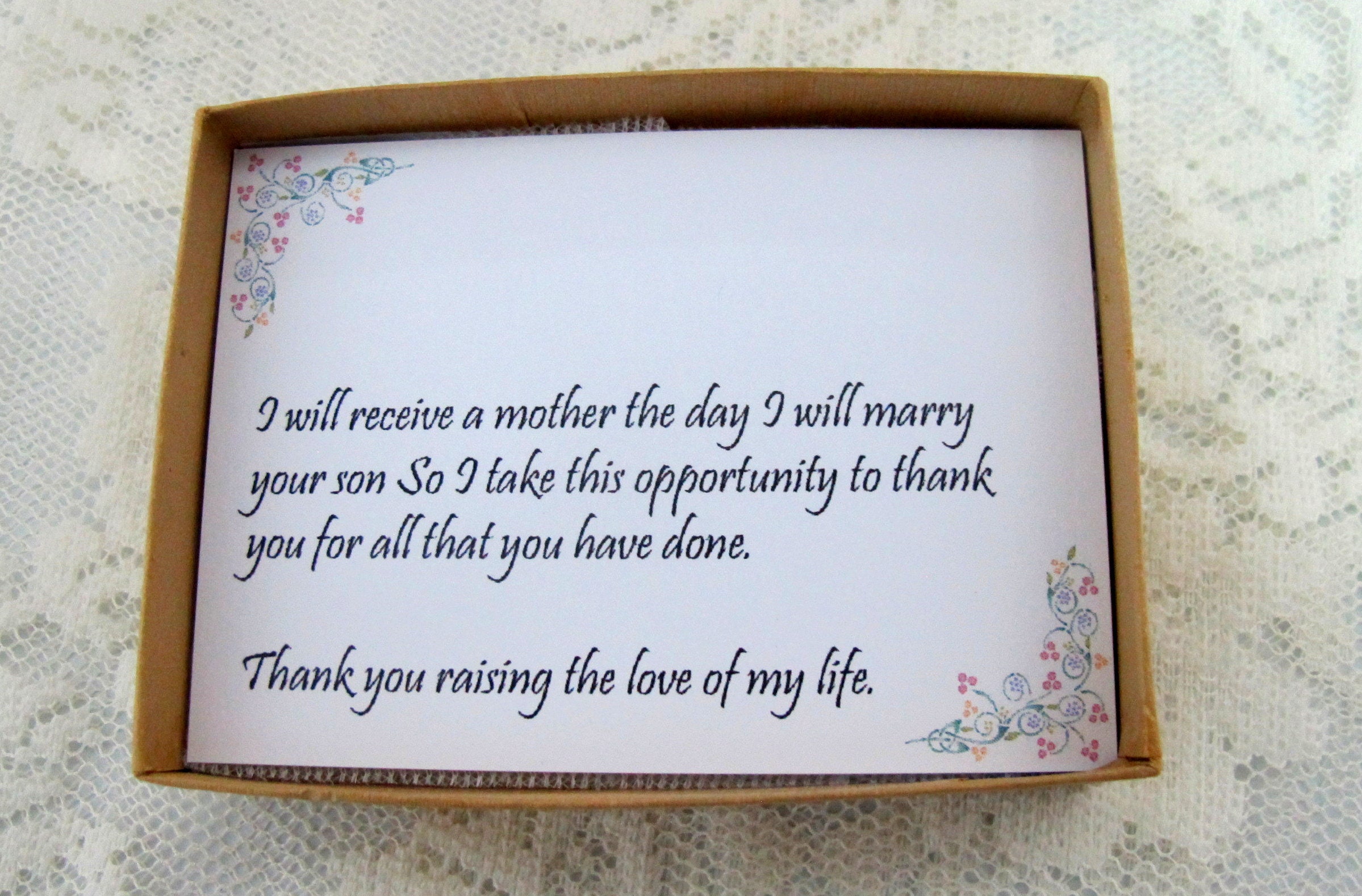mother in law thank you for raising the man of my dreams