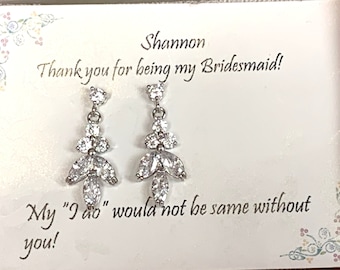Crystal Earrings Crystal wedding earrings Crystal Leaf Earrings Bridal Leaf Earrings, CZ Leaf Earrings, Bride Earrings, Bridesmaid Jewelry,