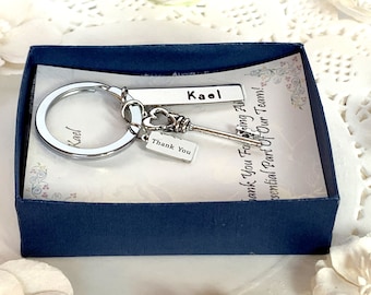 Personalized Employee Appreciation Keychain, Thank You Gift