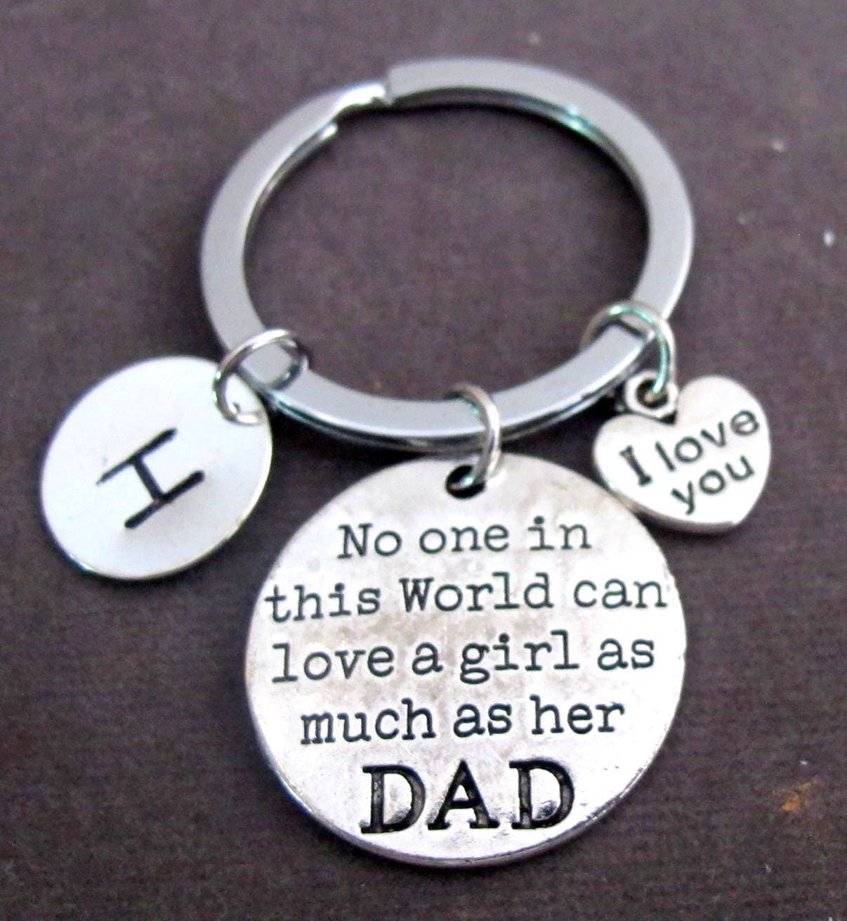 love you daddy keyring