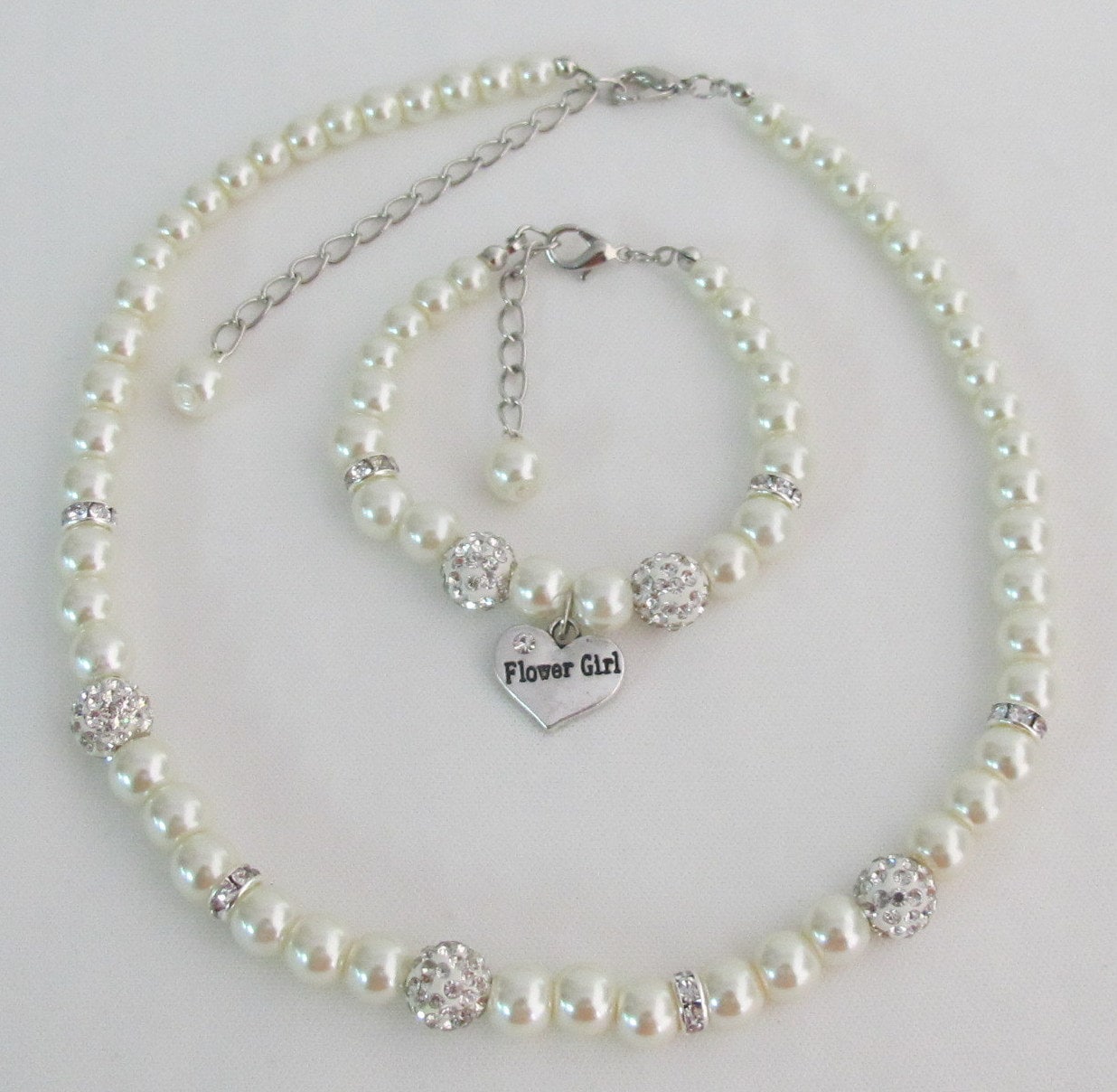 Flower Girl Jewelry Set Flower Girl Necklace Junior Bridesmaid Etsy