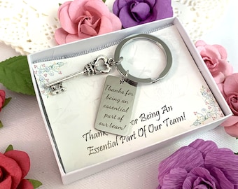 Llavero de regalo de agradecimiento a los empleados, regalo, regalo para compañeros de trabajo, regalo para el equipo de trabajo, regalo de agradecimiento, regalo para maestros, regalo corporativo, regalo de agradecimiento al personal