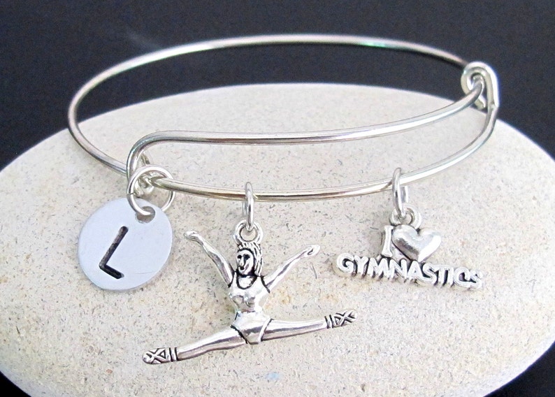 Gymnast Bangle Gymnast Charm Bracelet Expandable Bangle I Etsy