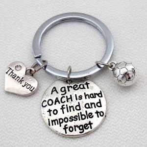 Sports Coach Keychain Gift, Coach Appreciation Gift, Football Coach Gift, Soccer Coach Gift, Personalized Coach Gift, Team Players Coach