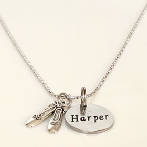 Ballet Shoes necklace Ballet Necklace Ballet Team Personalized Necklace Ballet Necklace,Ballet Charm Necklace,Ballet jewelry ,Dance Necklace