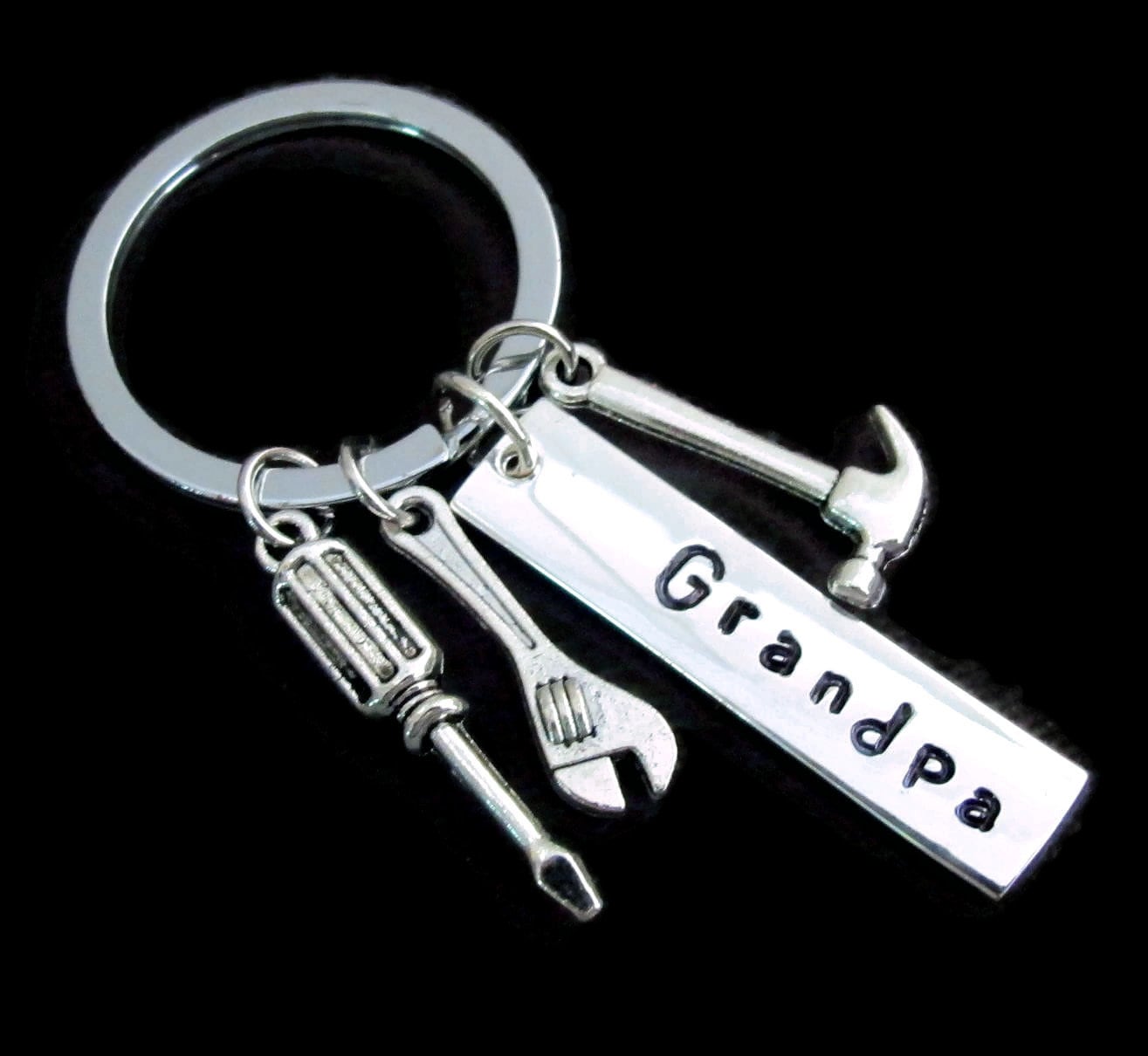 Grandpa Keychain,Grandpa Gift,Father/'s Day Gift,Grandad Gift,Grandfather Keyring