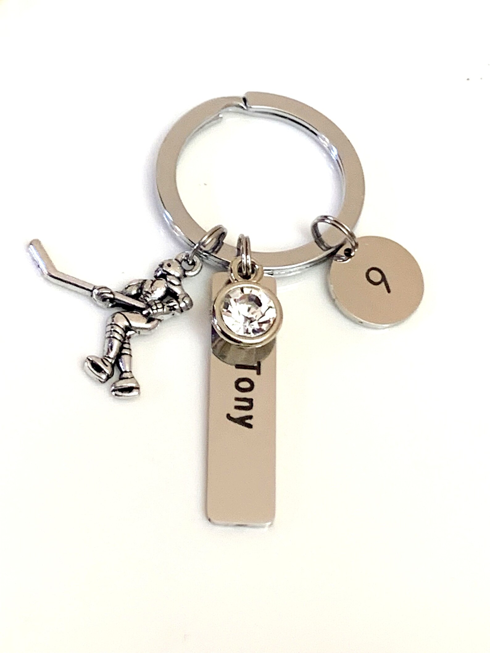 Ice Hockey Player Keychain Ice Hockey Coach Giftice Hockey Etsy