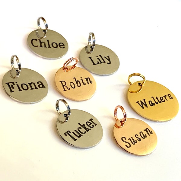 Name charm, Name or Date Charm. Personalized name charm, Customized charm, Personalized Custom Text or Name Tag Rose Gold, Gold or Silver