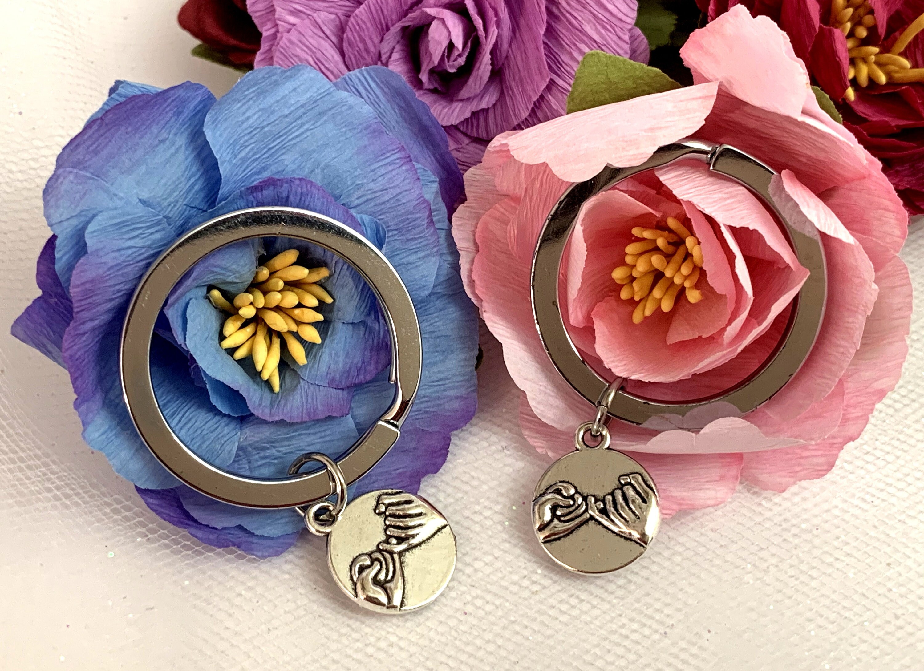 Bridesmaid Keychain Pinky Promise Keychain Bridesmaid Present Bestfriend Keychain Pinky Swear Promise Bff Keyring Purse Charm Planner