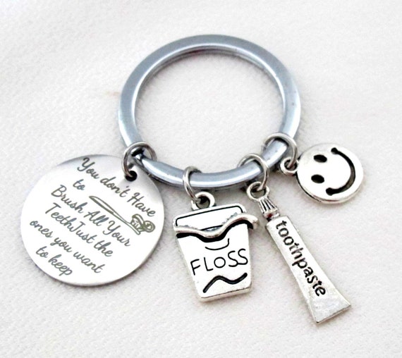Emoji Keyring,Emoji Smiley Keychain,Dental Hygienist Keychain,Dental Hygienist gift,Dental Key chains,Smiley face keychain Free Shipping USA