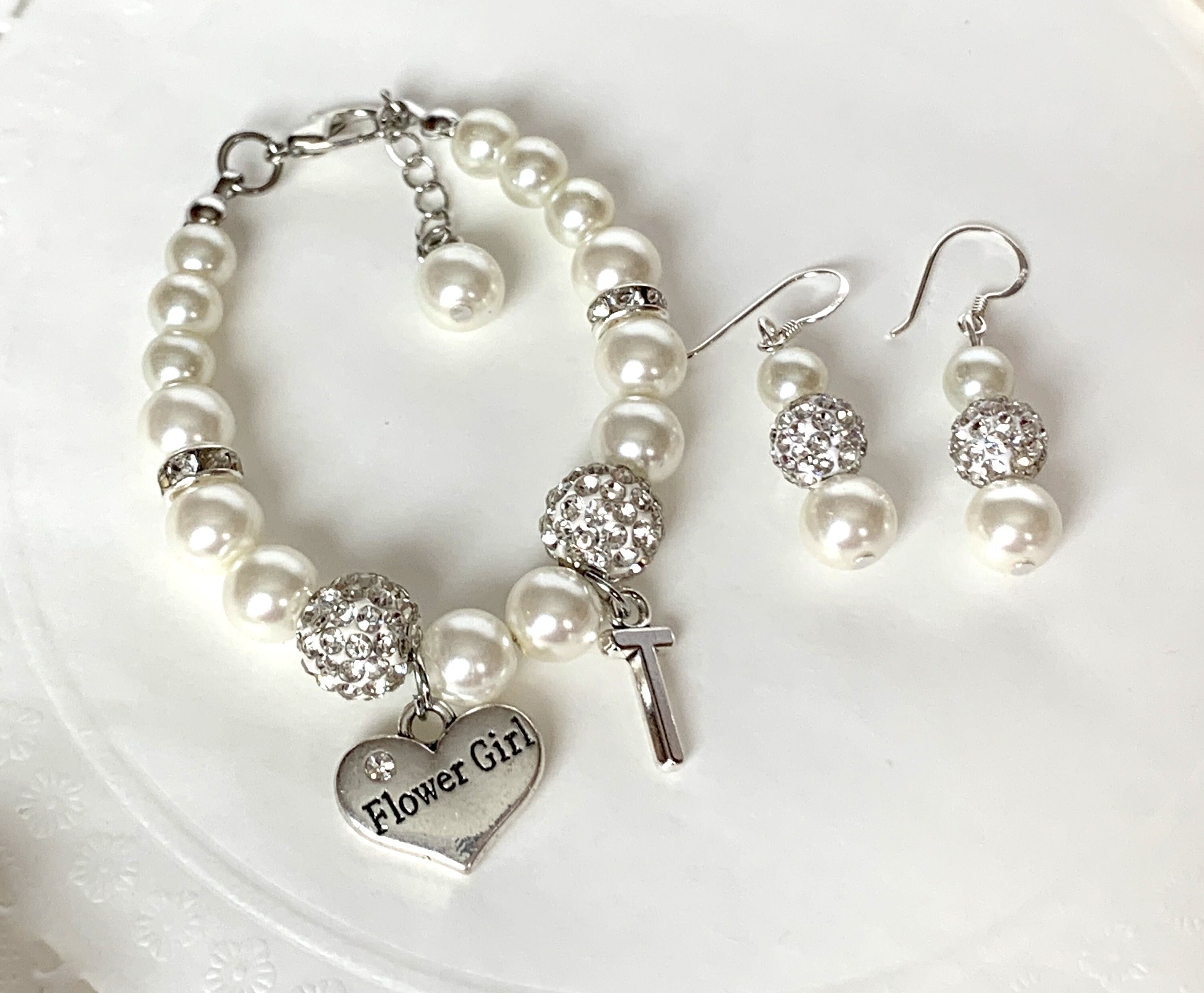 Flower Girl Jewelry Setflower girl necklaceflower girl Etsy