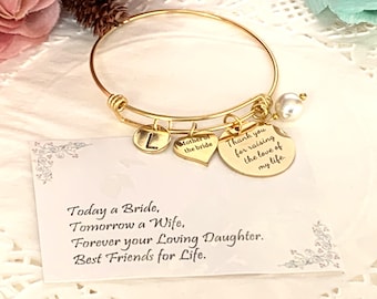 Mother of Groom Wedding gift, Mother In Law Bangle Jewelry,Gift from Bride, Mother of the bride gift, Wedding Gift, Rehearsal Dinner Present