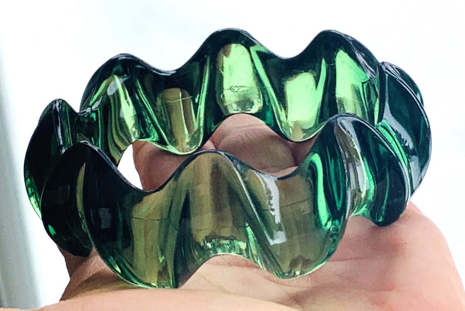 Acrylic Bangle, Brown main image 1