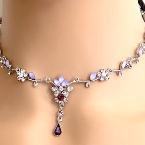Lavender light purple lilac Bridal Wedding Jewelry gift  Bridal Jewelry set, Wedding Jewelry,, Earrings necklace Mother of the bride groom
